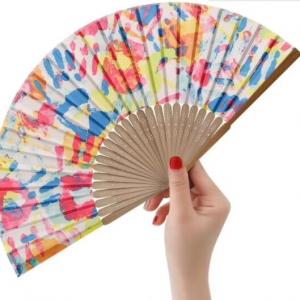 igh Quality Personalized Custom Printing Wedding Bamboo Handheld Foldable Hand Fan