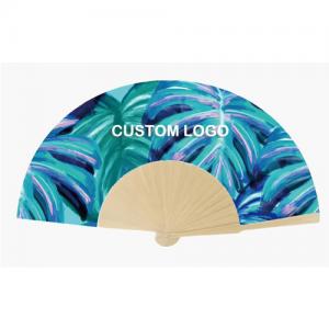 Wholesale Custom Printed Logo Folding Hand Held Fan Wedding Wood Custom Hand Fan