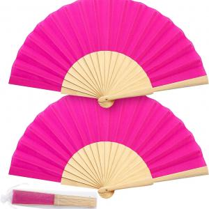 Customize Design 23cm Handmade Craft Gift Folding Wooden Handle Fan Wood Hand Held Fan